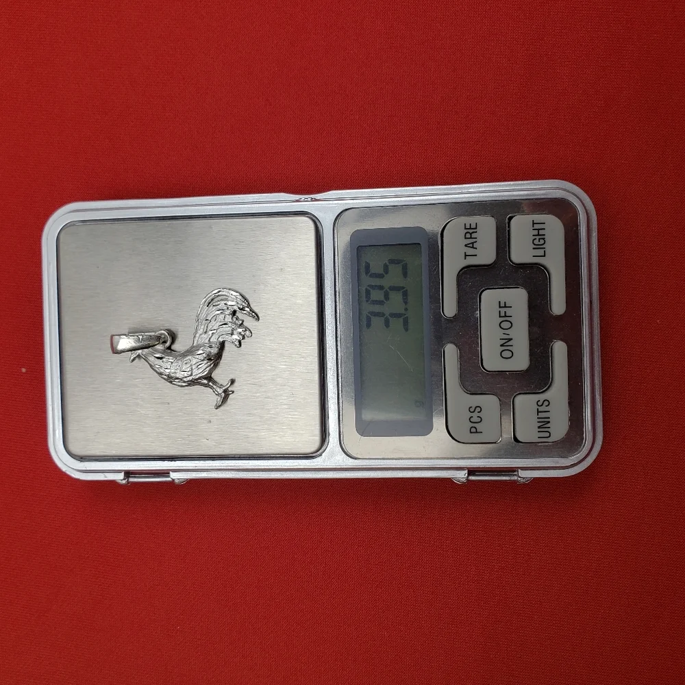 925 sterling silver men's Rooster pendant charm‎